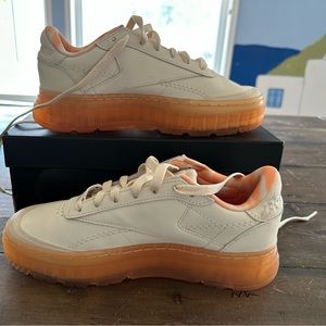 Woman’s Reebok Club C Double Geo Sneakers, 7